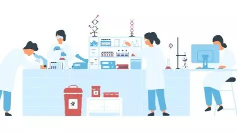 Scientists working