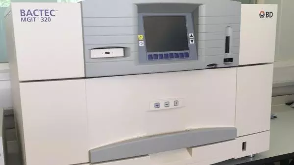 The MGIT machine, now housed in the Uganda laboratory