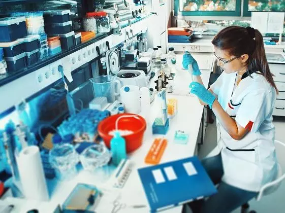Scientist working in a lab