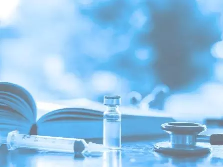 Vaccine vial with syringe