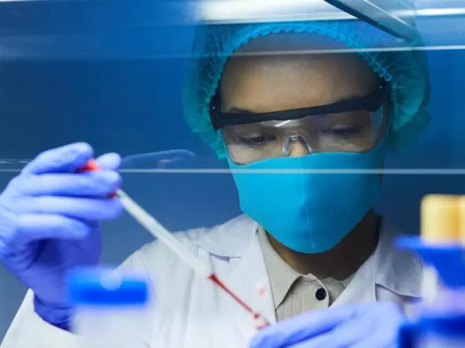 Scientist at work in the lab