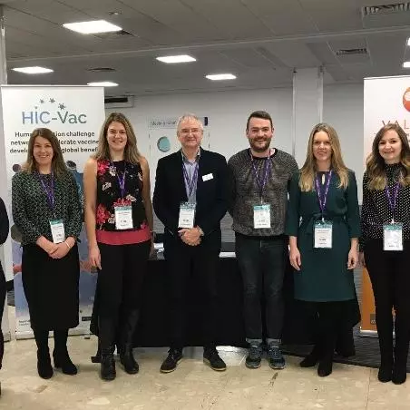 The GCRF Network Managers at the BSI Congress 2017, with Prof Peter Openshaw (President, BSI) and Dr Martin Broadstock (MRC)
