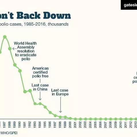 Worldwide polio cases (CDC)