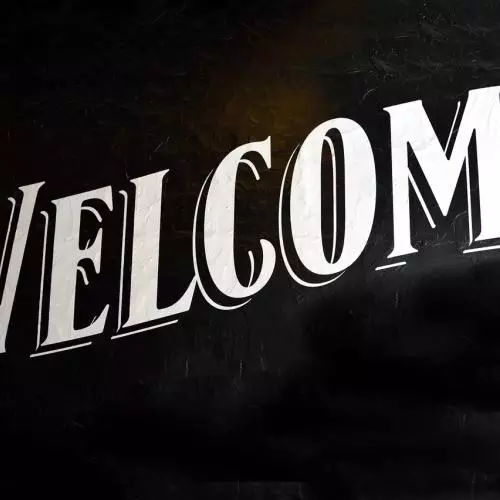 welcome chalk board
