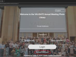 VALIDATE Canto login screen